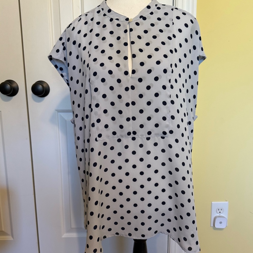 J. Crew Black and White Polka Dot Top